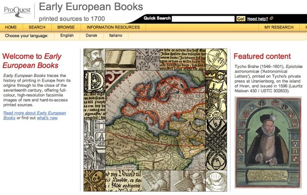 Early European Books